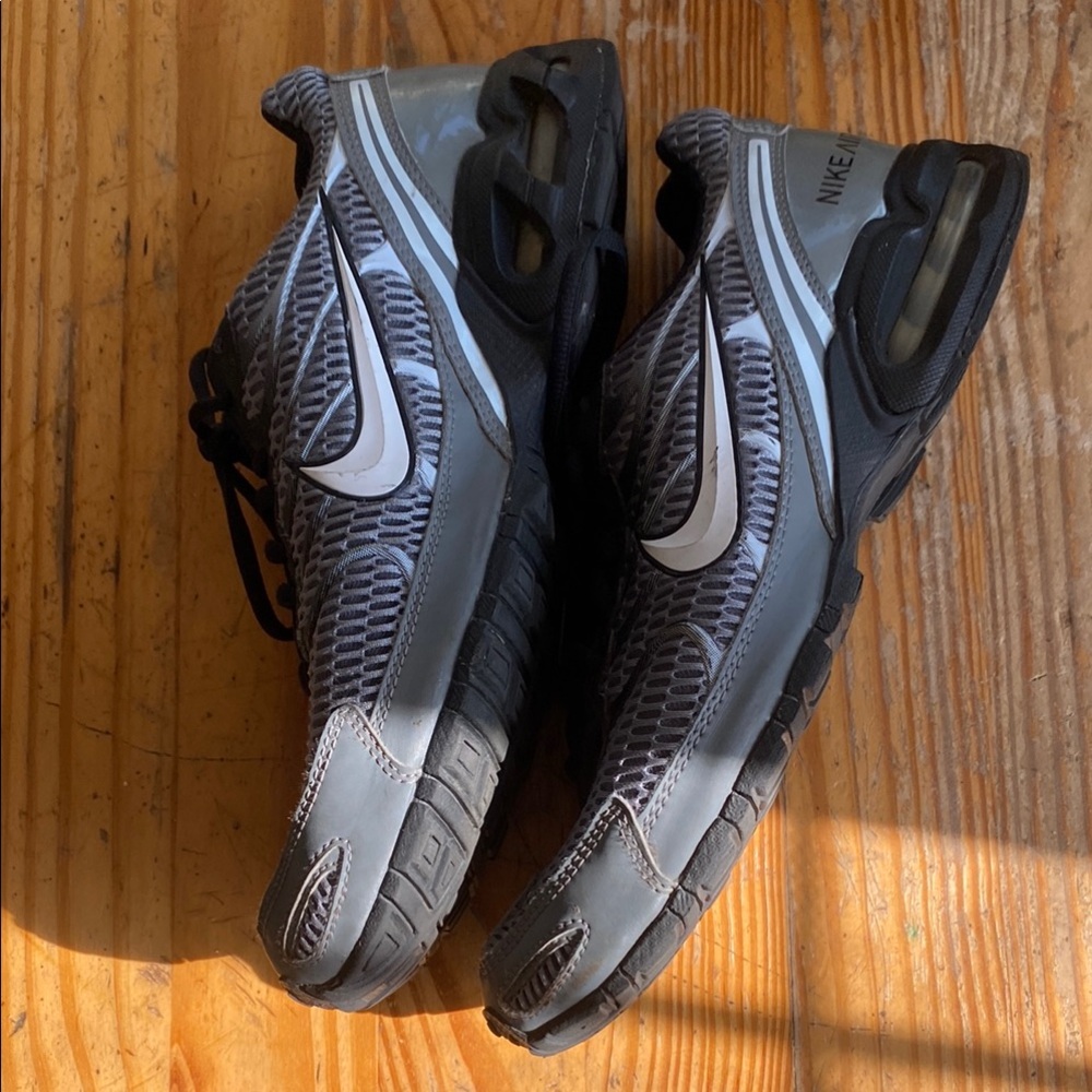 Nike Gray and Black Athletic Shoes with Knit Upper